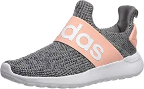 adidas unisex child Lite Racer Adapt Sneaker, Grey/Ftwr White/Glow Pink, 2.5 Little Kid US