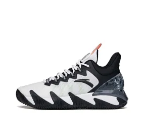 Anta Men's Shock The Game 逆刃 Low Basketball Shoes Black/White