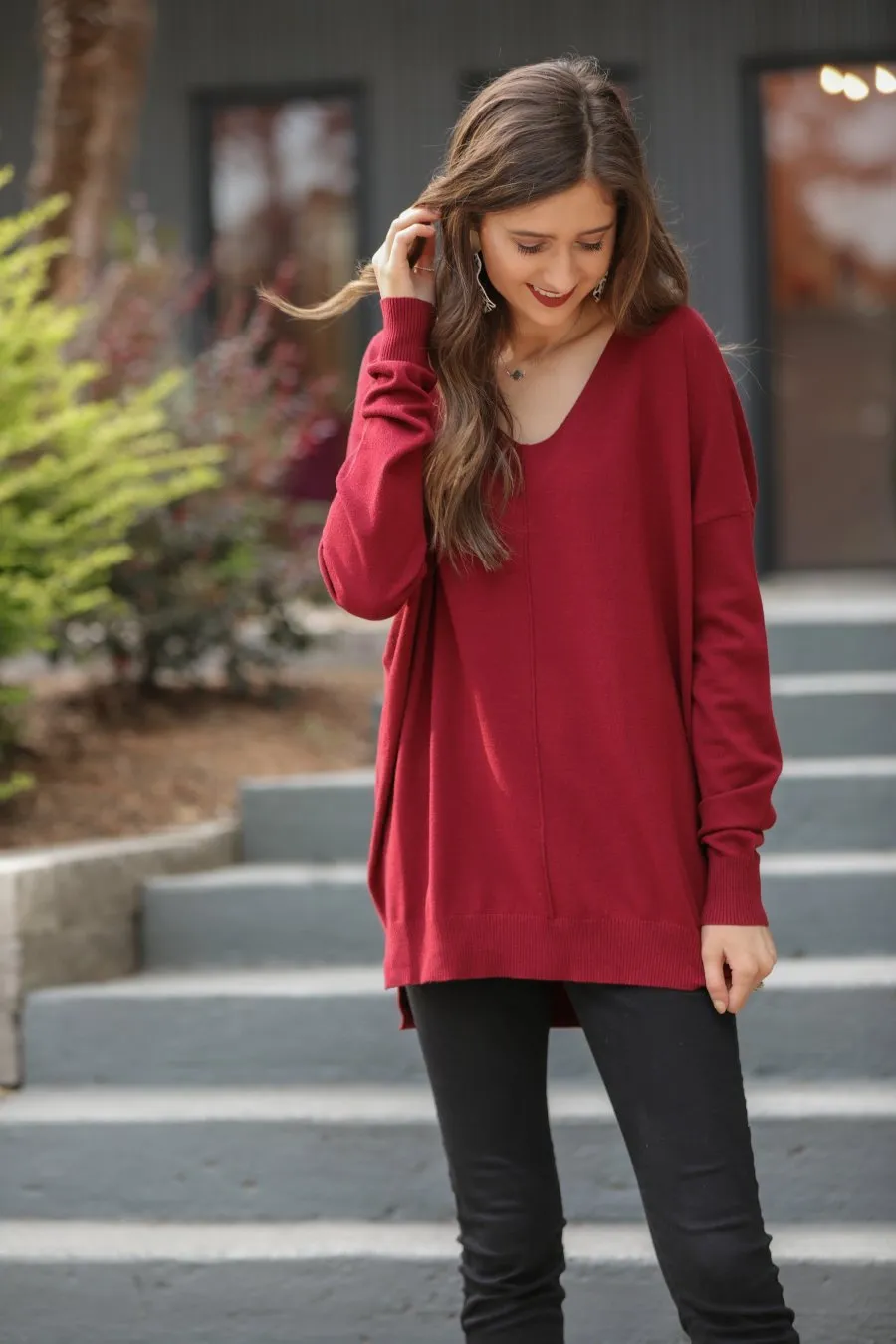 Arianna V-Neck Lightweight Sweater