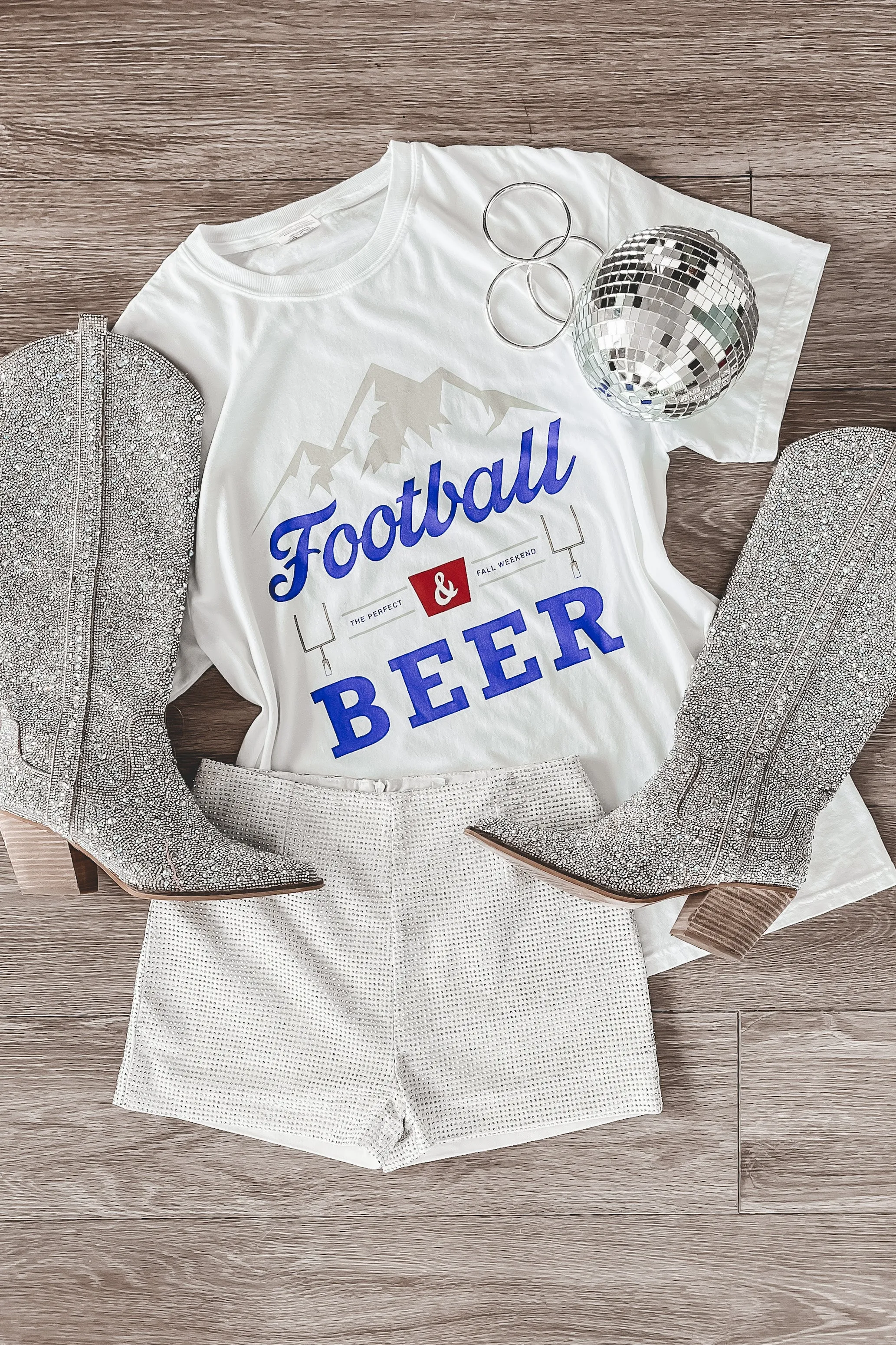 CHARLIE SOUTHERN Football And Beer Graphic Tee