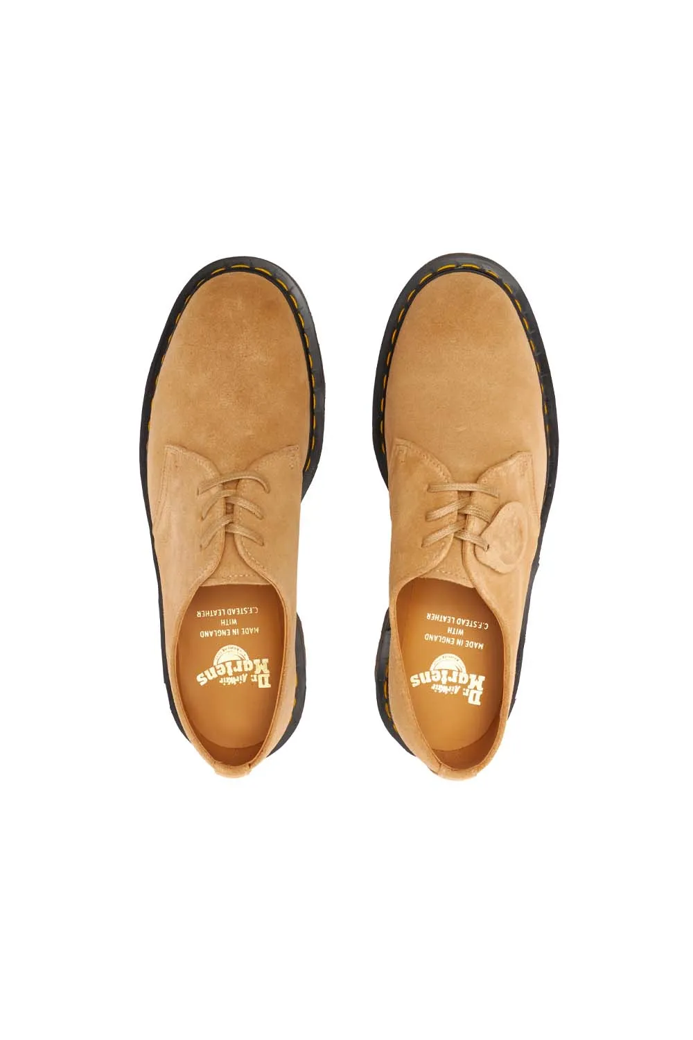 Dr Martens Mens 1461 Shoes 'Almond Beige Buck Suede'